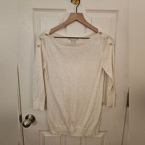 Banana Republic Cream Knit Top